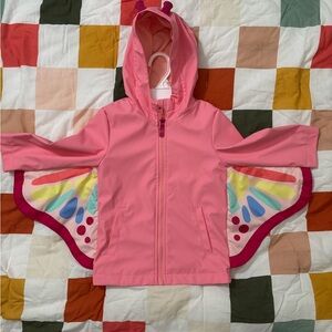 Cat & Jack Pink Kids Raincoat with Butterfly Wings